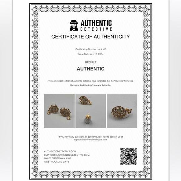 🆕 VIVIENNE WESTWOOD 🧿 BNWOT AUTH Rahmona Eye-Motif Studs with Hanging Orb Tear - Picture 16 of 16